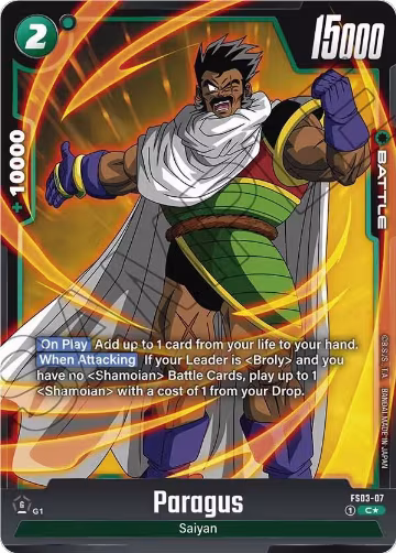 Paragus - FS03-07 (Bonus Pack Alternate Art) (FS03-07), Starter Deck 3: Broly — DB Fusion card price