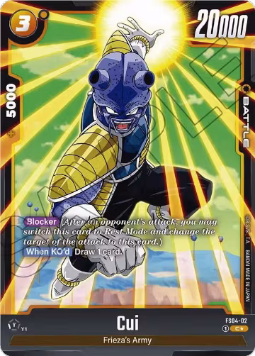 Cui (Bonus Pack Alternate Art) (FS04-02), Starter Deck 4: Frieza — DB Fusion card price