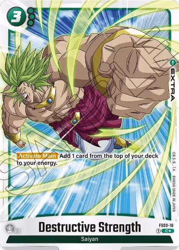 Destructive Strength (Bonus Pack Alternate Art) (FS03-16), Starter Deck 3: Broly — DB Fusion card price