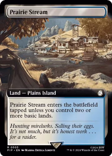 Prairie Stream (Extended Art) (503), Universes Beyond: Fallout — Magic card price