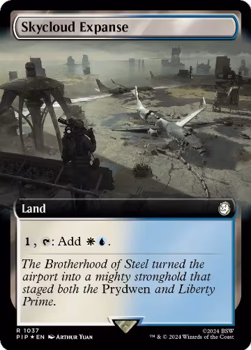 Skycloud Expanse (Extended Art) (Surge Foil) (1037), Universes Beyond: Fallout — Magic card price