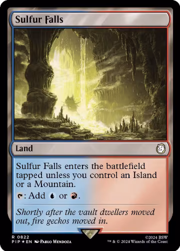 Sulfur Falls (Surge Foil) (822), Universes Beyond: Fallout — Magic card price