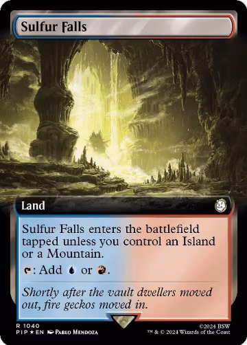 Sulfur Falls (Extended Art) (Surge Foil) (1040), Universes Beyond: Fallout — Magic card price