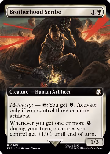 Brotherhood Scribe (Extended Art) (365), Universes Beyond: Fallout — Magic card price