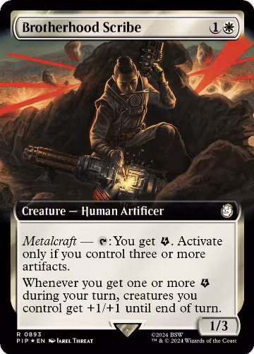 Brotherhood Scribe (Extended Art) (Surge Foil) (893), Universes Beyond: Fallout — Magic card price