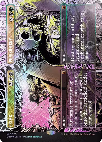 Crime // Punishment (Textured Foil) (75), Outlaws of Thunder Junction: Breaking News — Magic card price