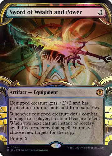 Sword of Wealth and Power (Showcase) (Raised Foil) (64), Outlaws of Thunder Junction: The Big Score — Magic card price