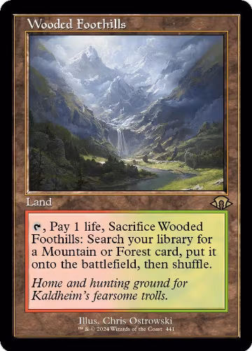 Wooded Foothills (Retro Frame) (441), Modern Horizons 3 — Magic card price
