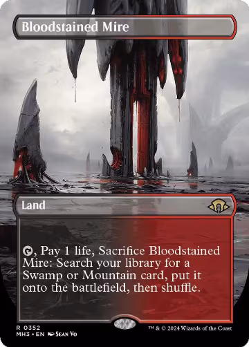 Bloodstained Mire (Borderless) (352), Modern Horizons 3 — Magic card price