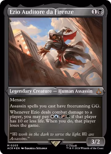 Ezio Auditore da Firenze (Foil Etched) (203), Universes Beyond: Assassin's Creed — Magic card price