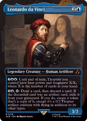 Leonardo da Vinci (Borderless) (118), Universes Beyond: Assassin's Creed — Magic card price