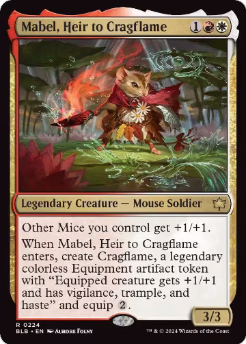 Mabel, Heir to Cragflame (224), Bloomburrow — Magic card price