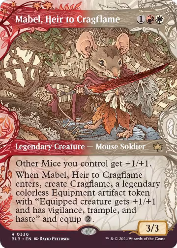 Mabel, Heir to Cragflame (Showcase) (336), Bloomburrow — Magic card price