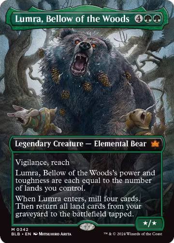 Lumra, Bellow of the Woods (Borderless) (0342) (342), Bloomburrow — Magic card price
