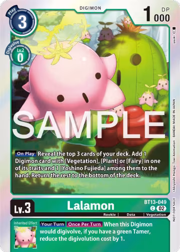 Lalamon (Event Pack 6) (BT13-049 C), Versus Royal Knights — Digimon card price