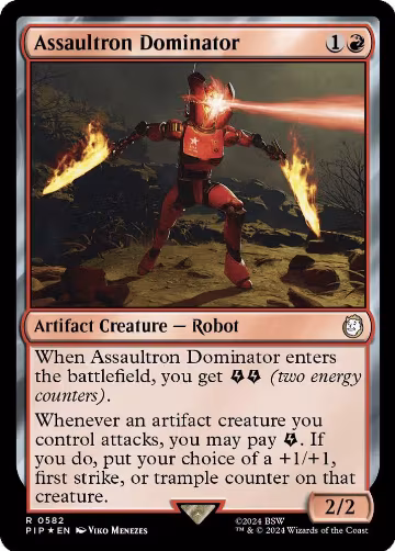Assaultron Dominator (Surge Foil) (582), Universes Beyond: Fallout — Magic card price