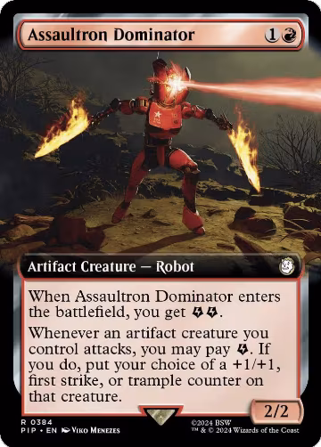 Assaultron Dominator (Extended Art) (384), Universes Beyond: Fallout — Magic card price