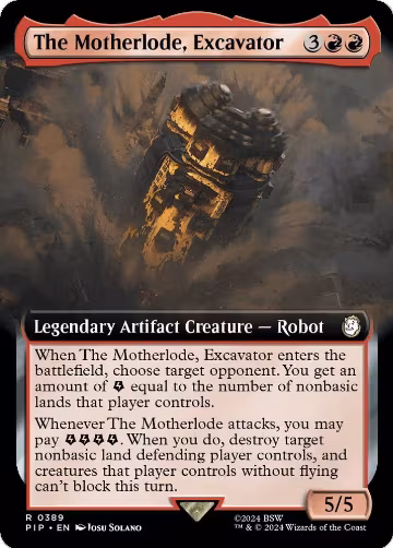 The Motherlode, Excavator (Extended Art) (389), Universes Beyond: Fallout — Magic card price