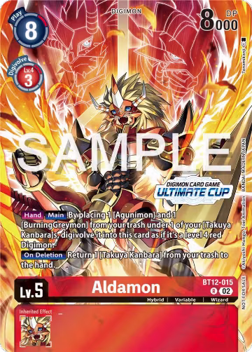 Aldamon (Ultimate Cup 2024) (BT12-015 R), Across Time — Digimon card price