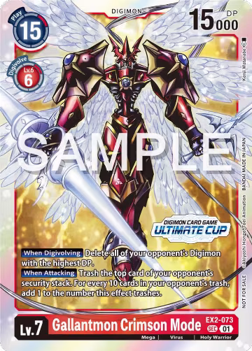 Gallantmon Crimson Mode (Ultimate Cup 2024) (EX2-073 SEC), Digital Hazard — Digimon card price