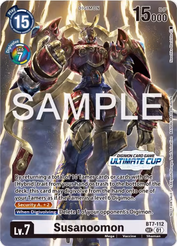 Susanoomon (Ultimate Cup 2024 Borderless) (BT7-112 SEC), Next Adventure — Digimon card price