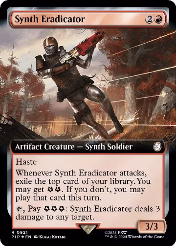 Synth Eradicator (Extended Art) (Surge Foil) (921), Universes Beyond: Fallout — Magic card price