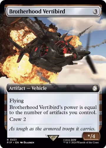 Brotherhood Vertibird (Extended Art) (431), Universes Beyond: Fallout — Magic card price
