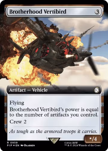 Brotherhood Vertibird (Extended Art) (Surge Foil) (959), Universes Beyond: Fallout — Magic card price