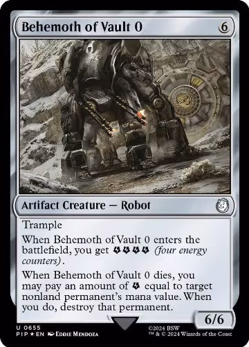 Behemoth of Vault 0 (Surge Foil) (655), Universes Beyond: Fallout — Magic card price