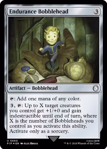 Endurance Bobblehead (Surge Foil) (660), Universes Beyond: Fallout — Magic card price
