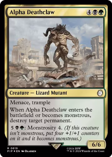 Alpha Deathclaw (Surge Foil) (619), Universes Beyond: Fallout — Magic card price