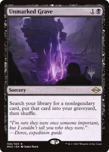 Unmarked Grave (106), Promo Pack: Murders at Karlov Manor — Magic card price