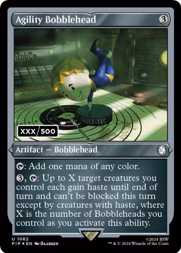 Agility Bobblehead (Serial Numbered) (1062), Universes Beyond: Fallout — Magic card price