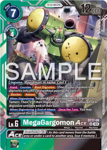 MegaGargomon ACE (ST17-08 SR), Starter Deck 17: Double Typhoon Advanced Deck Set — Digimon card price