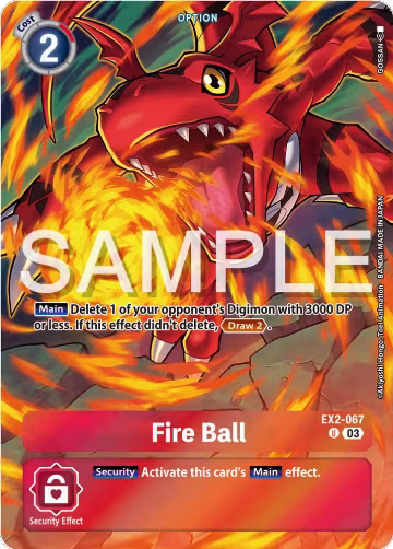 Fire Ball (Bonus Pack) (EX2-067 U), Starter Deck 17: Double Typhoon Advanced Deck Set — Digimon card price
