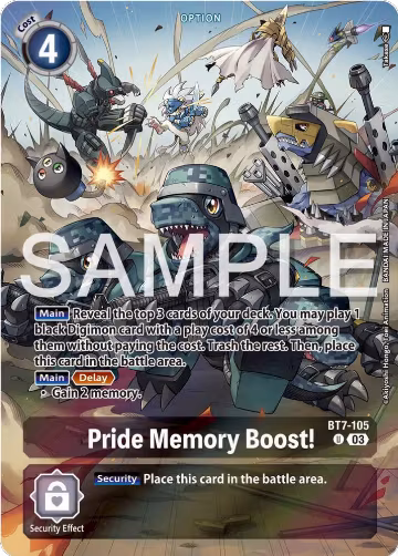 Pride Memory Boost! (Bonus Pack) (BT7-105 U), Starter Deck 17: Double Typhoon Advanced Deck Set — Digimon card price