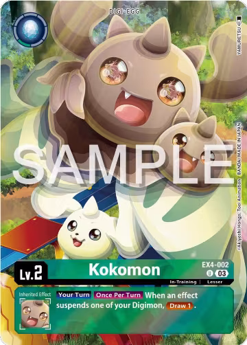 Kokomon (Bonus Pack) (EX4-002 U), Starter Deck 17: Double Typhoon Advanced Deck Set — Digimon card price
