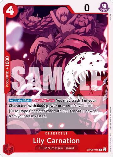 Lily Carnation (OP06-015), Wings of the Captain — One Piece card price