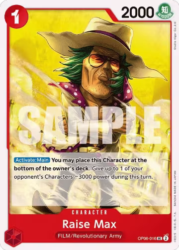 Raise Max (OP06-016), Wings of the Captain — One Piece card price