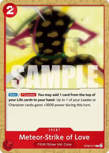 Meteor-Strike of Love (OP06-017), Wings of the Captain — One Piece card price