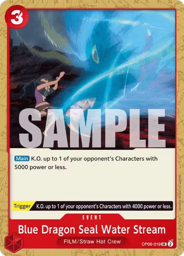 Blue Dragon Seal Water Stream (OP06-019), Wings of the Captain — One Piece card price