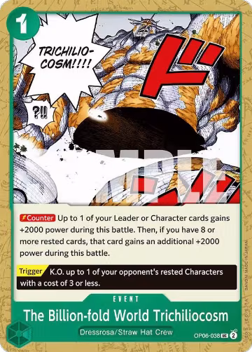 The Billion-fold World Trichiliocosm (OP06-038), Wings of the Captain — One Piece card price