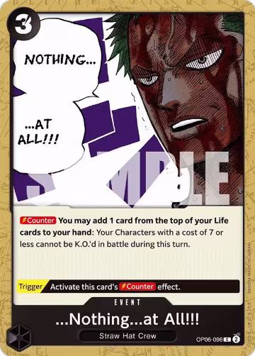 ...Nothing...at All!!! (OP06-096), Wings of the Captain — One Piece card price