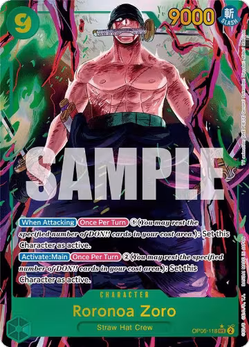Roronoa Zoro (Alternate Art) (OP06-118), Wings of the Captain — One Piece card price