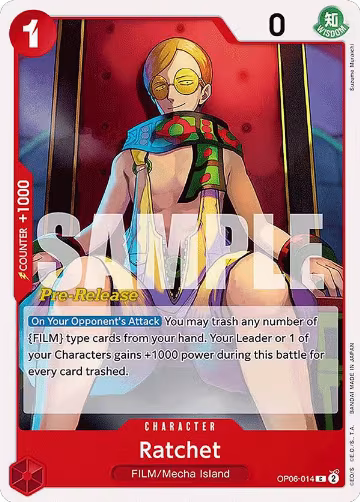 Ratchet (OP06-014), Wings of the Captain Pre-Release Cards — One Piece card price