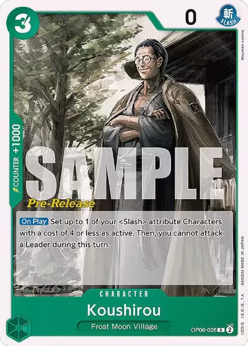 Koushirou (OP06-026), Wings of the Captain Pre-Release Cards — One Piece card price