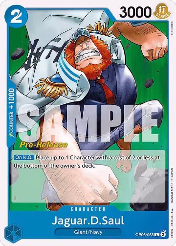 Jaguar.D.Saul (OP06-053), Wings of the Captain Pre-Release Cards — One Piece card price