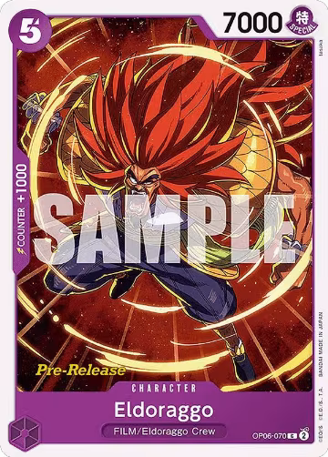 Eldoraggo (OP06-070), Wings of the Captain Pre-Release Cards — One Piece card price