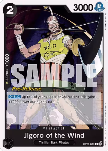 Jigoro of the Wind (OP06-084), Wings of the Captain Pre-Release Cards — One Piece card price