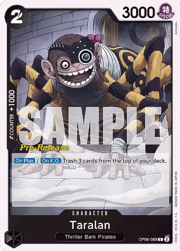 Taralan (OP06-089), Wings of the Captain Pre-Release Cards — One Piece card price
